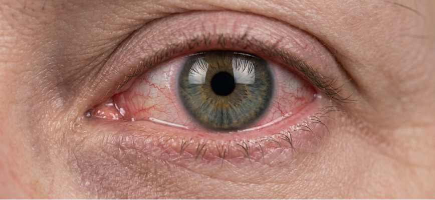 Objawy problemów ze wzrokiem – zdjęcie oka